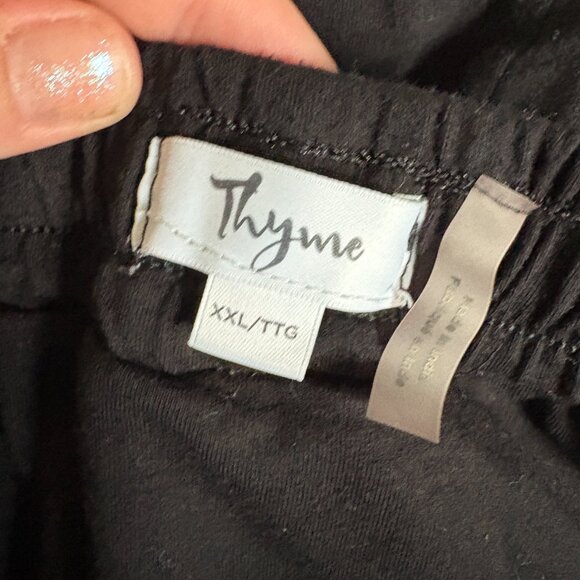 Thyme Maternity Black Jogging  Lounge Pants Size XXL Plus Pregnancy - Picture 2 of 8